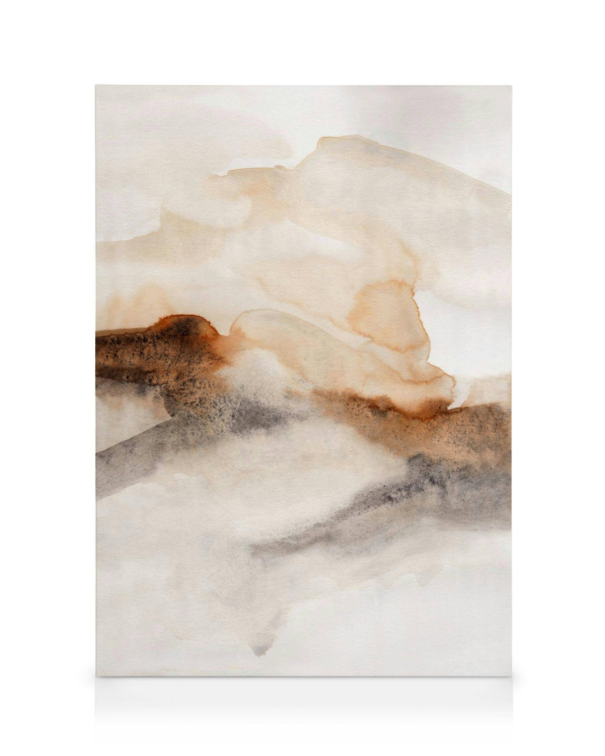 Canvastavlor Burnt Tones Watercolor No1 Canvastavla (30x40 cm - Svart ram)