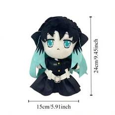Anime Figures Plysch Kawaii Cosplay Series Mjukleksak En jul- och födelsedagspresent till en vän - Svart (En-Storlek)