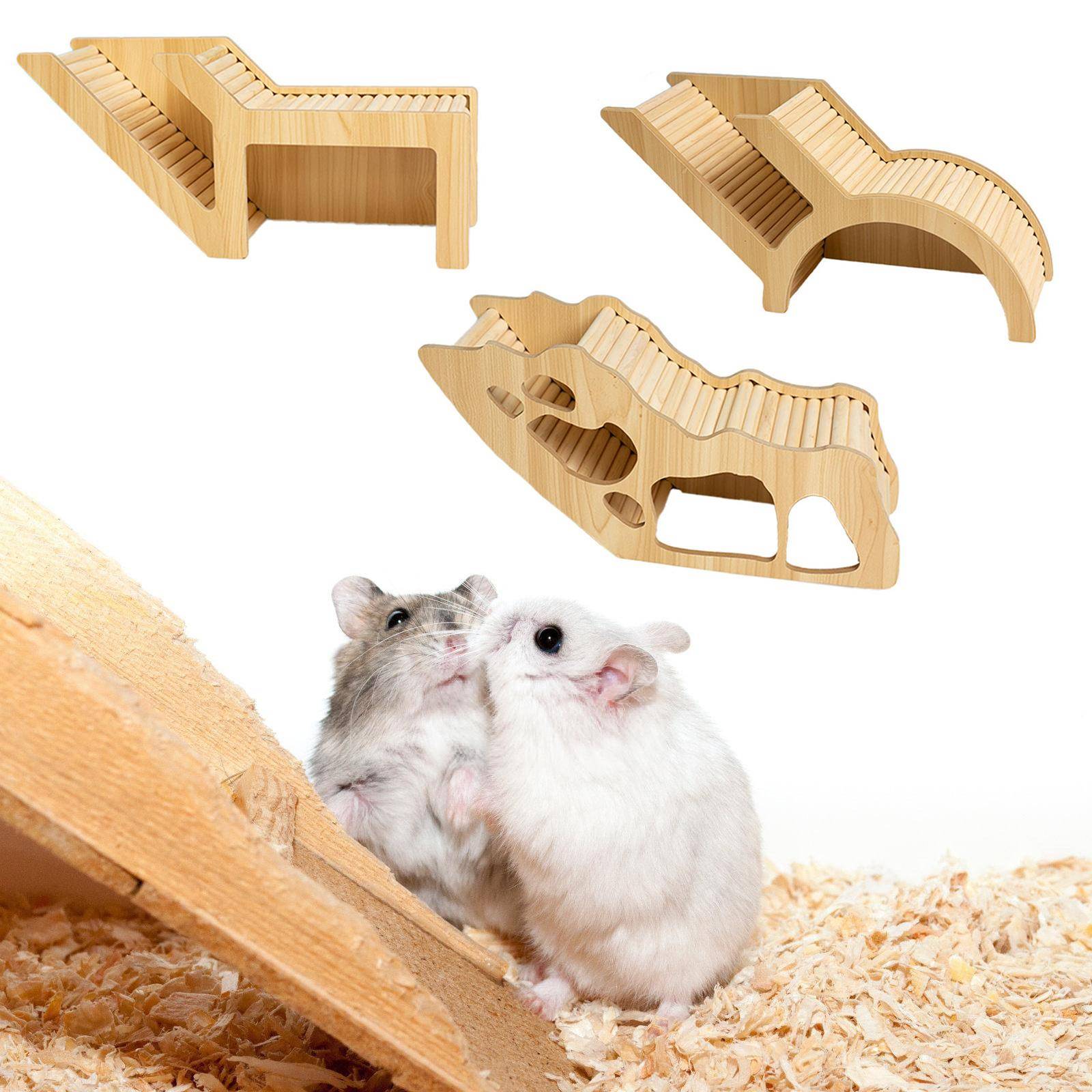 Hamster Klätterstege Gömställen Habitatplats För Smådjur Skydd Tunnel för Gerbil Smådjursunderhållning