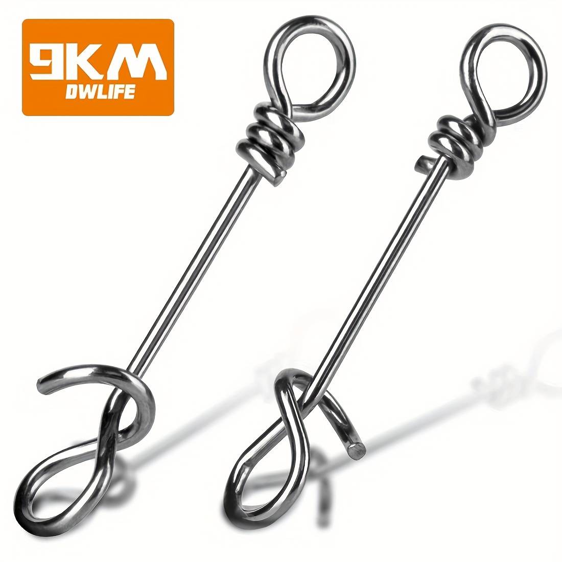 TEMU 9km Fishing Snap 50pcs Fishing Lures Clips Link Snap Connector Drop Rigs Quick Change Saltwater Fishing Clips Tackle Stainless