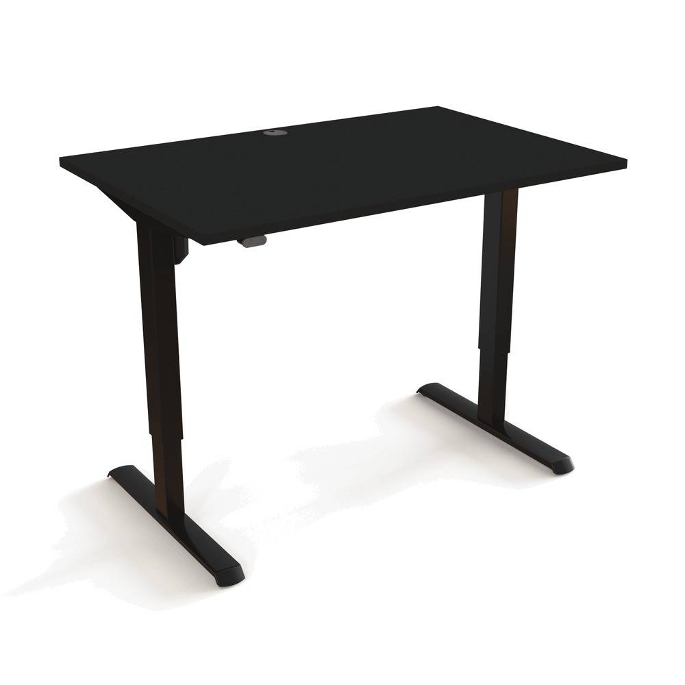 ConSet 501-33 Hæve-/sænkebord 120x80 cm, sort.