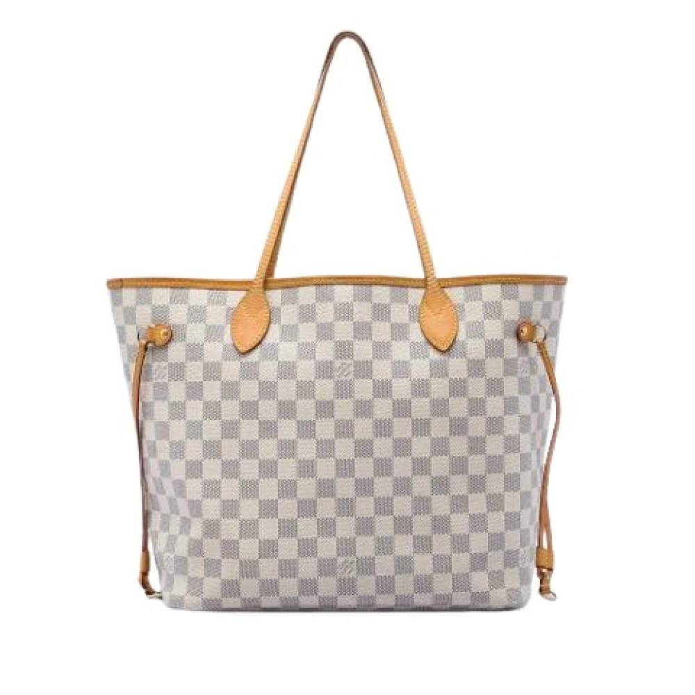 Louis Vuitton Vintage Pre-owned Neverfull MM - Vintage - Dame - Hvid - ONE SIZE - Uld