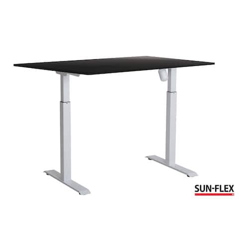 SUN-FLEX Bord II höj/sänk 120x80 vit/svart
