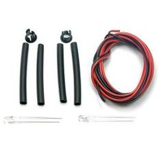 RC dioder 5 mm, 2 stk. krympslang, mont ram, kabel