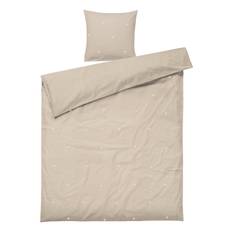 JUNA Daisy Bed Linen 140X220 cm Sand/White Dk |Beige |140X220 cm