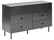 6 skuffers kommode COVENTRY Sort