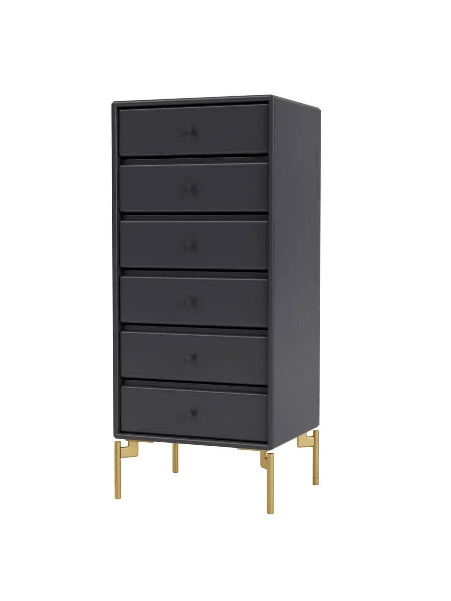 1362 Skuffemodul inkl. ben fra Montana Anthracite / Messing - Jacobsen Plus