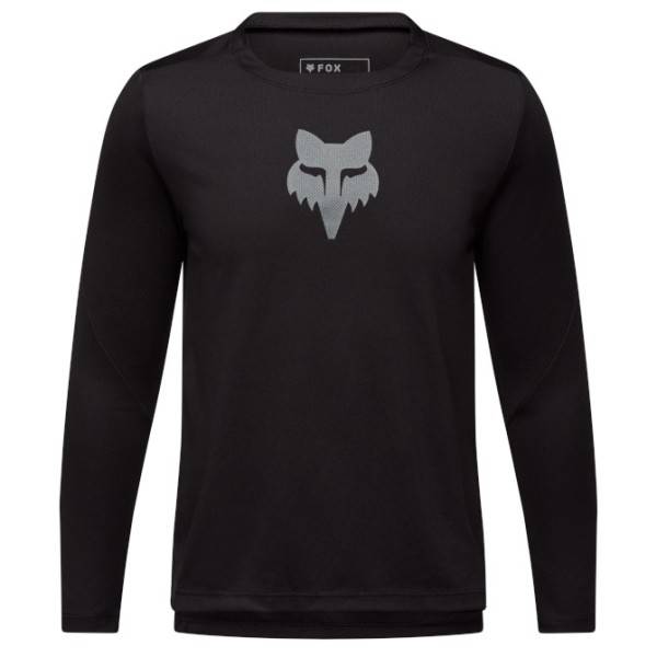 FOX Racing Kid's Ranger L/S Jersey Fox Head Cykeltrikå Barn Storlek XL Färg svart