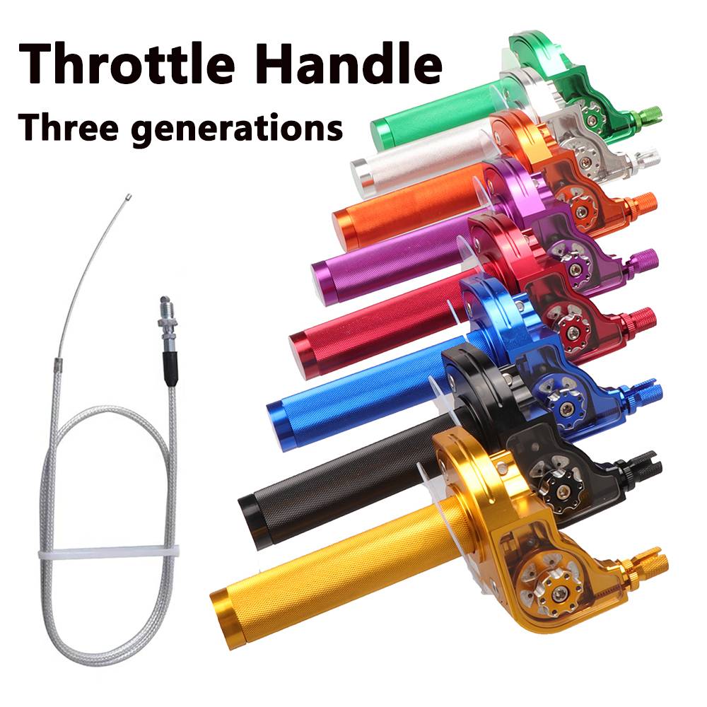Universal 22mm CNC Aluminum Accelerator Throttle Twist Grips Handlebars Cable For Motorcycle Moped Scooter ATV Quad Bike M10*1.5