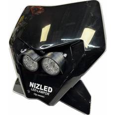 Dubbel lampkåpa 80w KTM 2024-, svart, kallvit 2xE406k NIZLED