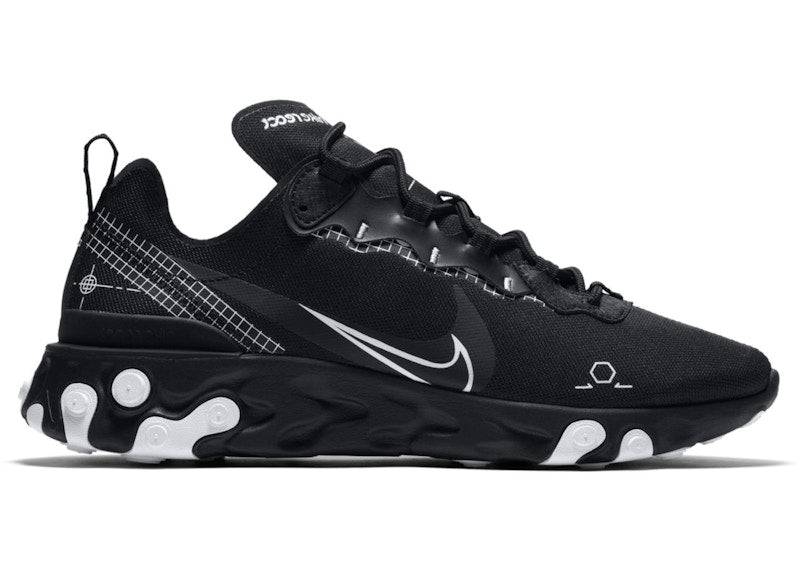 Nike React Element 55 Reverse Schematic Black - 42.5 (42.5)