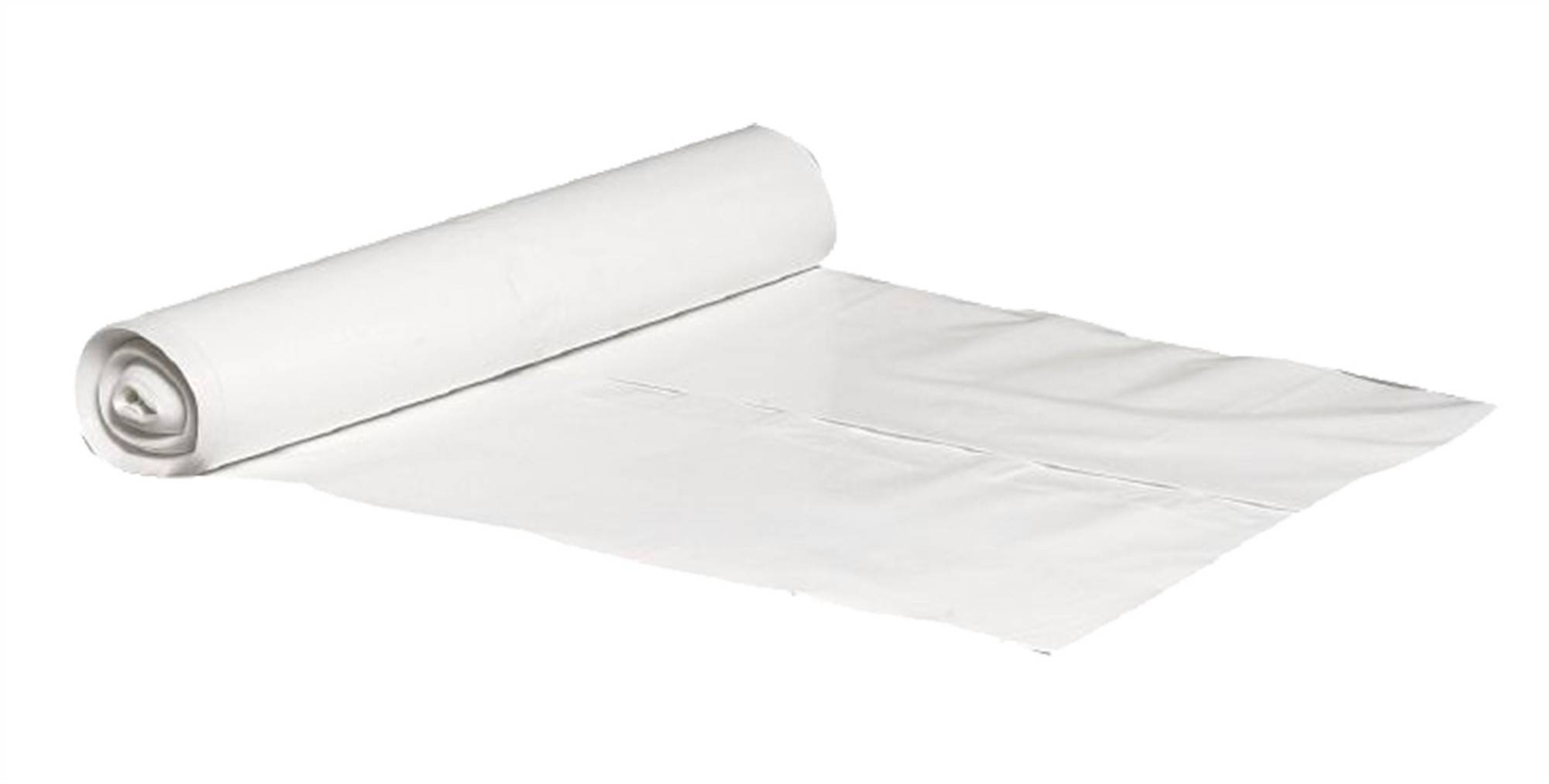 Sopsäckar, vit LDPE 70 MY, 82 x 138 cm, 6 rl