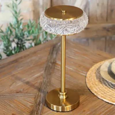 Uppladdningsbar Bordslampa Celine Antikmässing 34 cm – Chic Antique