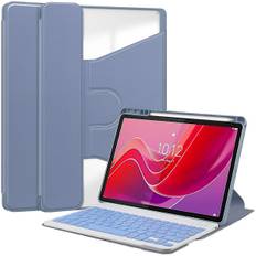 Til Lenovo Tab M11 (Xiaoxin Pad 11 2024) Etui PU+Akryl Tablet Stand Cover med Bluetooth Tastatur