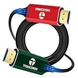 Thsucords 4K Fiberoptisk HDMI Kabel 20M, HDMI 2.0 Kabelstöd UHD 4K @60Hz HDR/18 Gbps/4:4/3D/ARC/HEC/för RTX 3080/3090 Xbox Series X PS5 Denon AV-Mottagare LG Samsung Sony TV