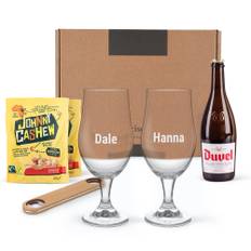 Ölpaket med graverade glas