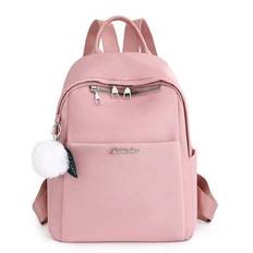 Pink Nylon Backpack For Girls, Light And Easy Commuting Bag, Essential For Cute High School Students! Macaron Matte Fabric With A Delicate Touch, Scra - Pink