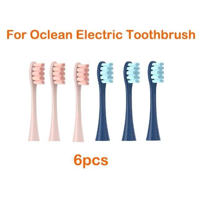 6st för Oclean X/ X Pro/ Z1/ F1/ One/ Air 2 /se Elektrisk tandborste för vuxna Ersättning Sonic Rengöring tandborsthuvuden 6Pcs4