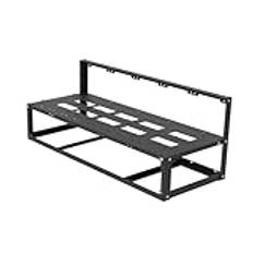 8 GPU Open Air Mining Case - Steel Miner Rack Frame | Cryptocurrency Mining Frame för förbättrat luftflöde, hållbart moderkortsfäste, Bitcoîn ethéreum Miner Case, Open Air Design Mining Rig Setup