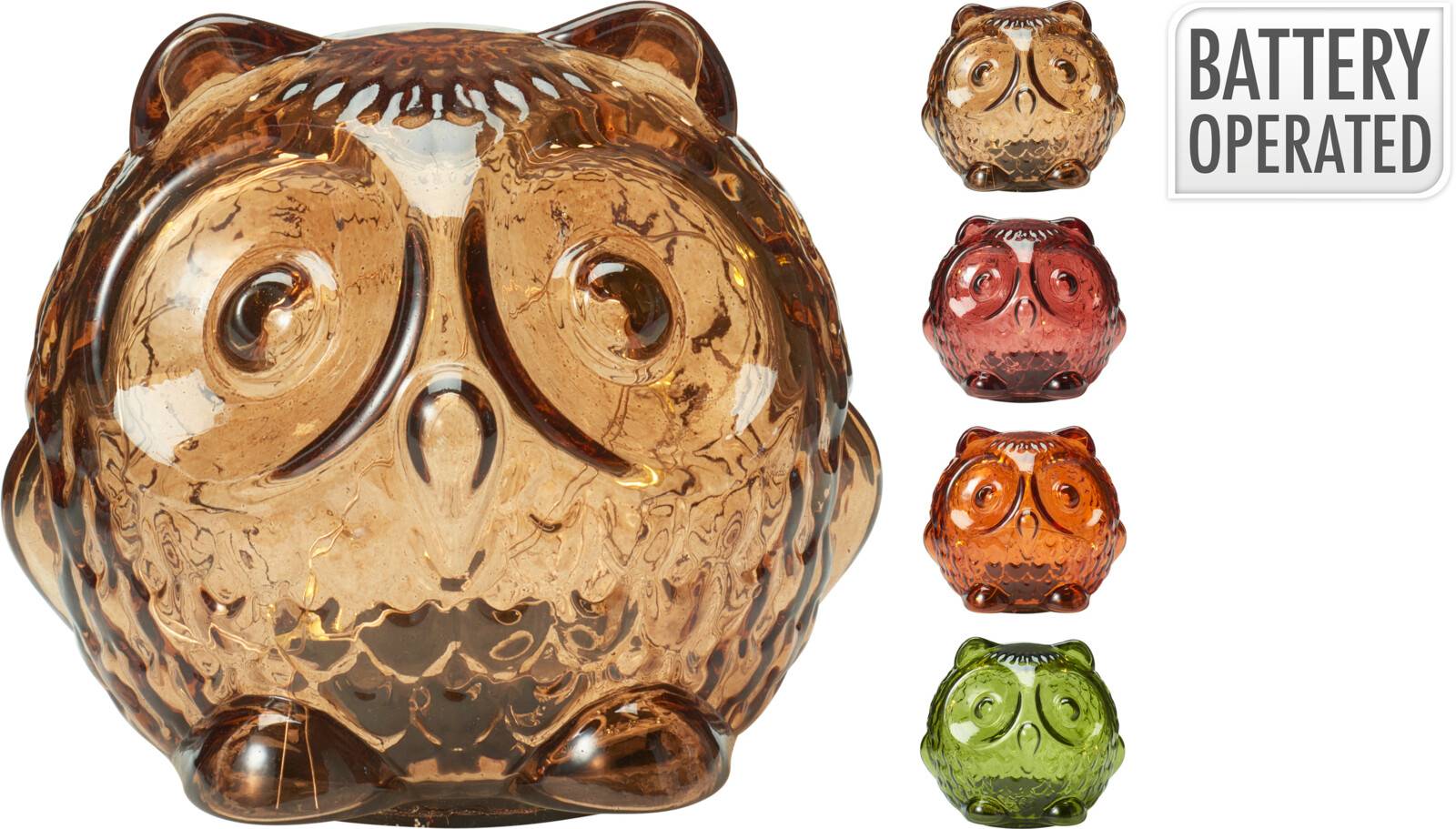 Uggla med LED-ljus (Orange)