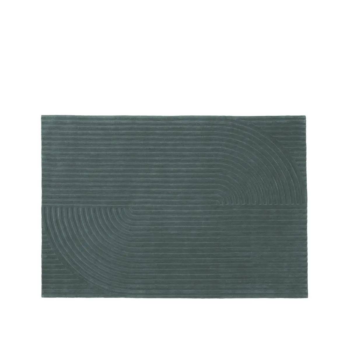Muuto, Relevo Tæppe Quattro - 170 x 240 cm - Mørkegrøn