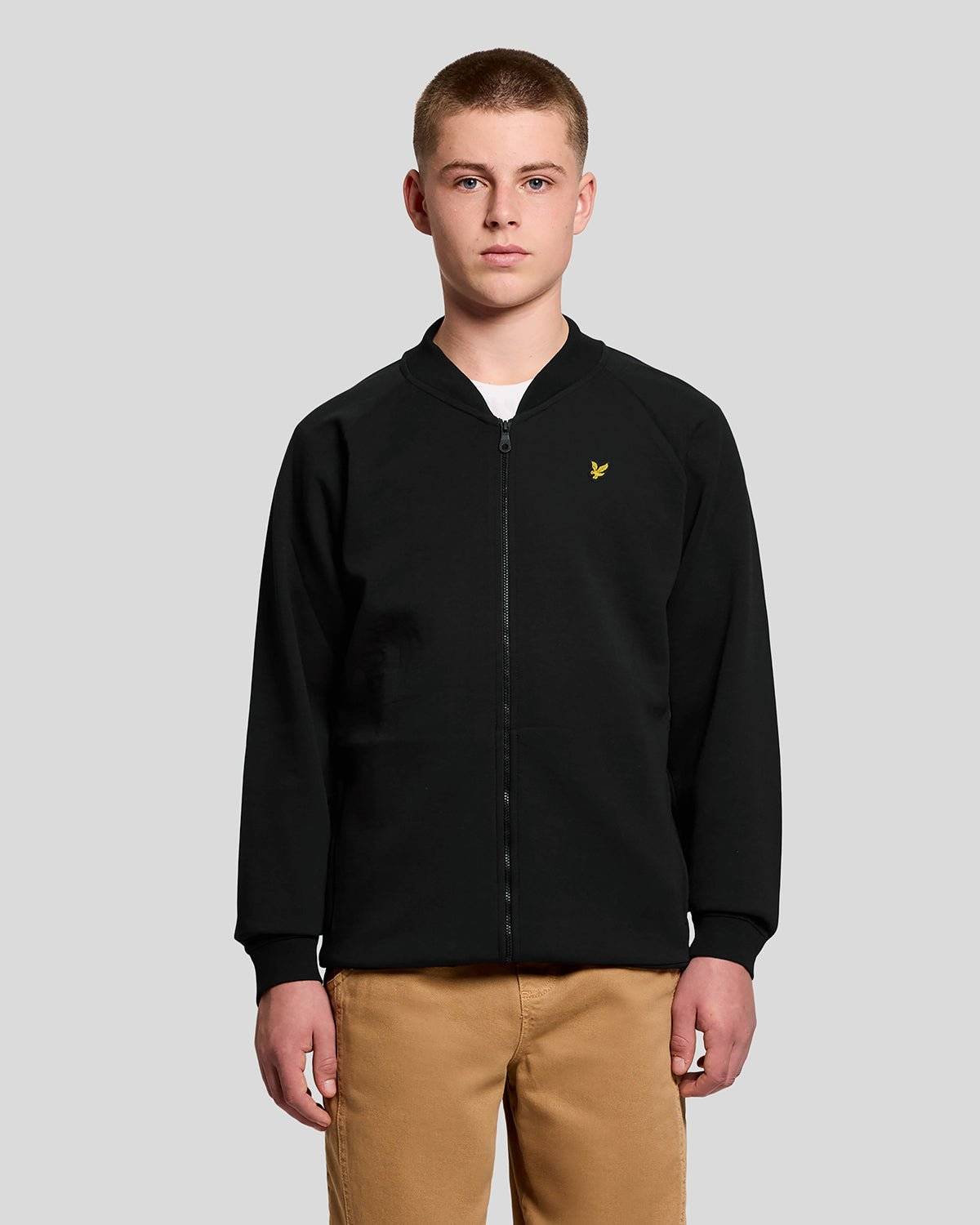 Lyle & Scott Kids' Cotton Blend Bomber Jacket in Black - Years