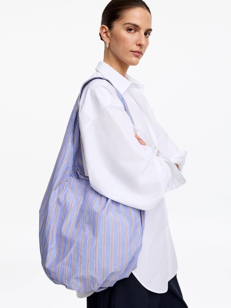ARKET Packable Cotton Bag -Blue, ONESIZE