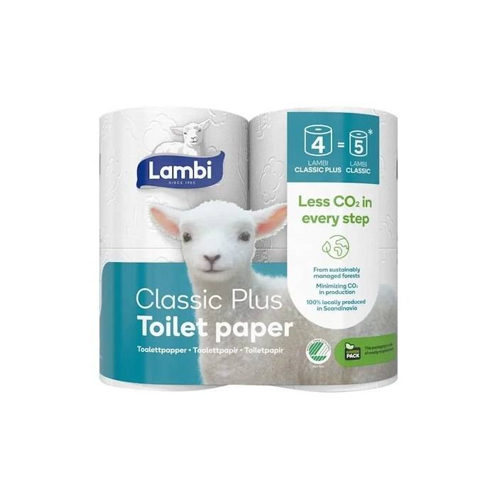 Toalettpapper Lambi Classic Plus 3-lagers L25,5 m vit, 7 pk...