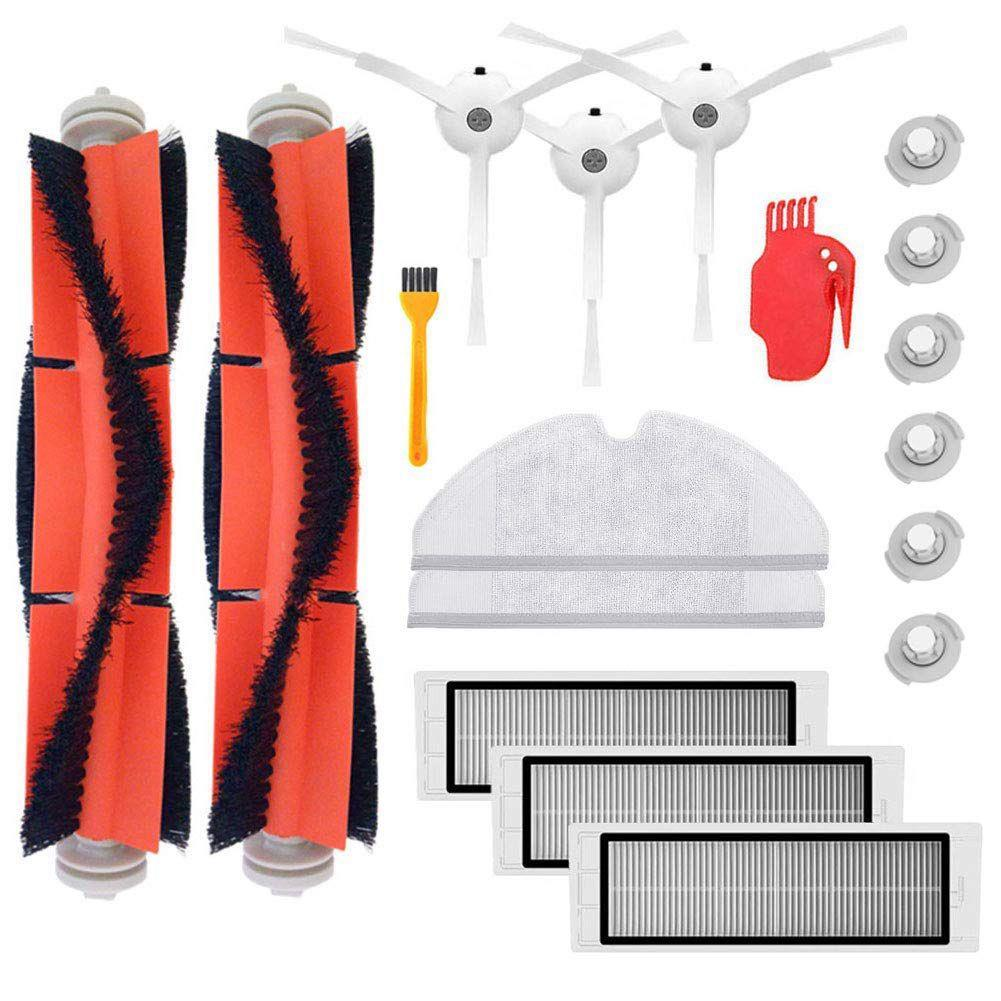 18PCS Huvudborste Hepa Filter Sidoborstar Ersättning för Xiaomi 1S Mi Robot Roborock S50 S51 S52 S55 S5 MAX S6 Dammsugar