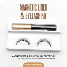 Nytt bästsäljande set med naturlig magnetisk eyeliner, nybörjarvänligt, återanvändbart, tillverkat i Kina, kundfavorit - Svart