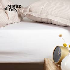 Vådliggerlagen fra Night&Day | 100% Bomuld - jersey | White - 160x200 | Lille Dobbeltseng