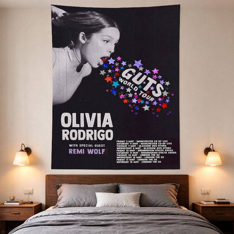 Olivia Rodrigo Guts World Tour Stjärnor Affisch