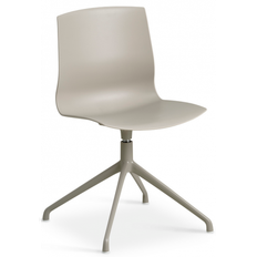 LIVA rotérbar spisebordsstol i metal og PVC H82 cm - Stengrå/Stengrå
