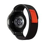 KeeFos Trail Loop armband för Samsung Galaxy Watch 7 40,44 mm/Galaxy Watch FE/Galaxy Watch 6 Classic/Watch 6, nylonarmband sport ersättningsarmband för Galaxy Watch 5/Galaxy Watch 5 Pro – svart/grå