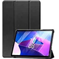 ProCase för Lenovo Tab M10 fodral 10,1 tum 2022 3:e gen, smalt ljusskydd trippelstativ hårt skal folio smart skyddsfodral för Lenovo Tab M10 10,1 tum TB328FU / TB328XU med automatisk sov/vakna – svart