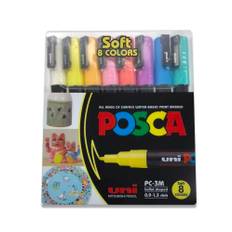 Posca soft sæt 8 stk PC3M