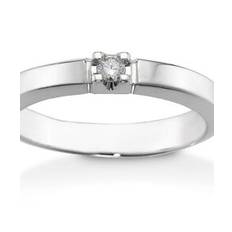 AAGAARD MARY RING I 14 KARAT HVIDGULD MED BRILLANT – 4464141-34R