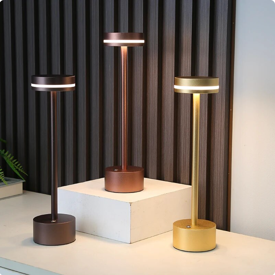 Solara - Uppladdningsbar Trådlös Touch Bordslampa - Svart