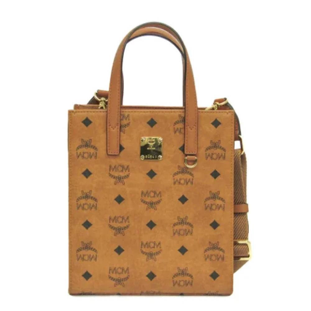 MCM Pre-owned Pre-owned canvas håndtasker - Vintage - Dame - Brun - ONE SIZE - Uld