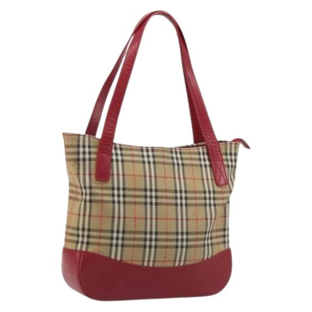 Burberry Vintage Pre-owned canvas håndtasker - Vintage - Dame - Beige - ONE SIZE -