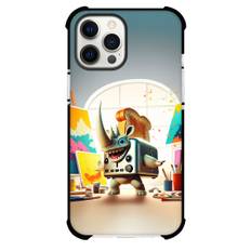 Italian Brainrot Rhino Toasterino Phone Case For iPhone Samsung Galaxy Pixel OnePlus Vivo Xiaomi Asus Sony Motorola Nokia - Rhino Toasterino Standing On Color Canvas Background