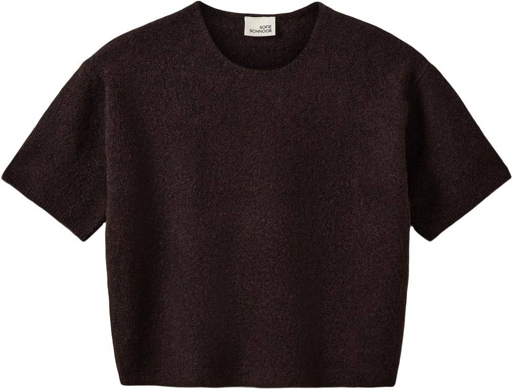 Sofie Schnoor Cerinsy Knit Stl. 12 år / 152 cm fepojkar - Kortärmade T-shirts Från Magasin - Dark Brown (12 år / 152 cm)
