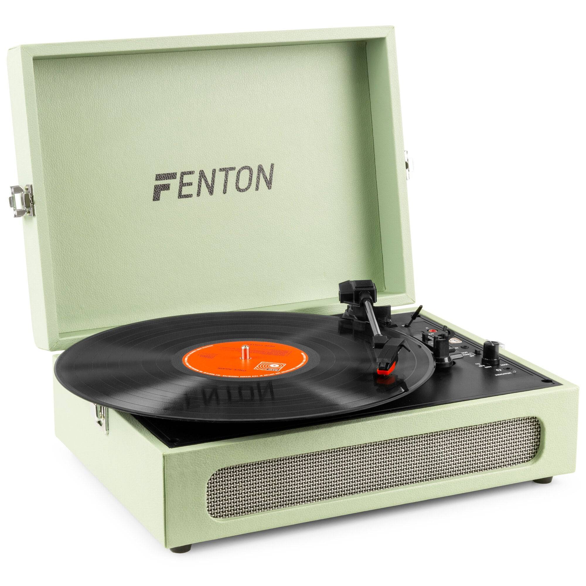 FYNDHÖRNAN / Fenton RP118C retro skivspelare med Bluetooth in/out och USB - Cream, Fenton retro skivspelare med bluetooth