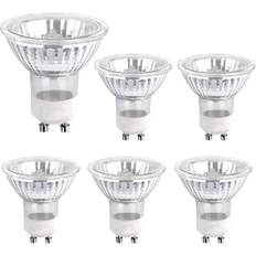 Halogenpære GU10 35W 230V, 380lm Varmt Hvidt 2700K, Dæmpbar Halogen Spotpære, til Skabbelys, Udstillingslys, Pakke med 6