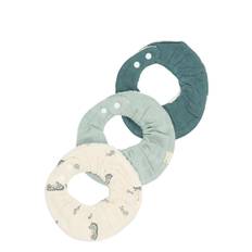 FABELAB Ruffle Bib 3-Pack - Under The Sea |Kräm |One Size