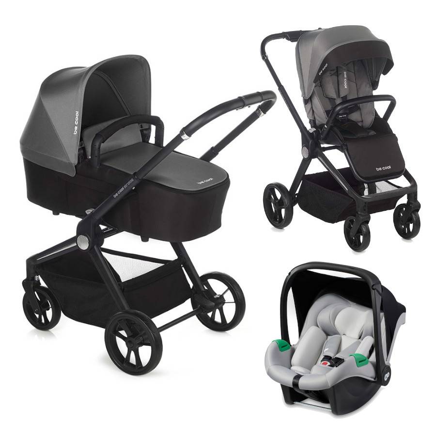 Barnvagnspaket 3i1 BeCool Stratos inkl. babyskydd Mink Pro