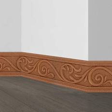 1 rulle 3D-blomblad, vinstockmönster, romantisk specialdesignad klistermärke med golvlister, självhäftande väggklistermärke i XPE-skummaterial, stötsä - Brun (En-Storlek,2,3 m–90,6 tum,9,2 m/362,2 tum)