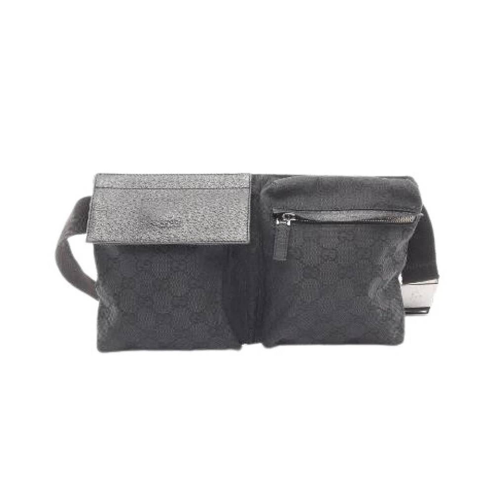 Gucci Vintage - Pre-owned GG Canvas Midjeväska Vintage - Dam - ONE Size - Läder