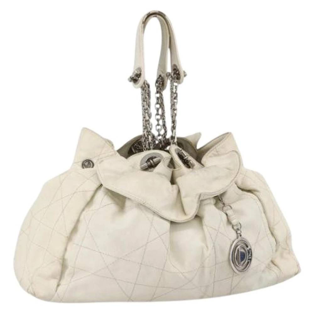 Dior Vintage Pre-owned Vintage Skuldertaske - Vintage - Dame - Hvid - ONE SIZE - Uld