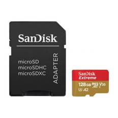 SanDisk 128GB Micro SD Extreme 190MB/s geheugenkaart + adapter